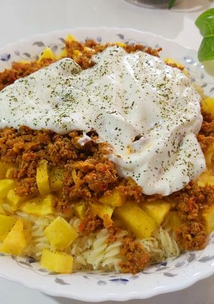 عکسی از دستور ماکارونی با گوشت