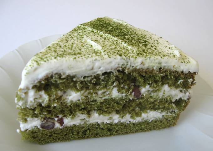 Recipe of Homemade Matcha & Azuki Cake