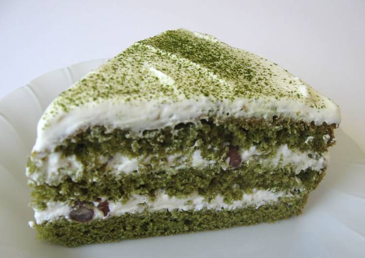 Steps to Prepare Perfect Matcha &amp; Azuki Cake