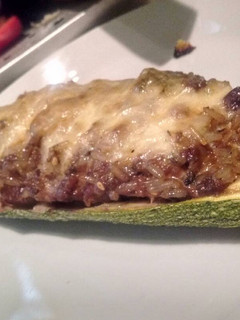 Una foto de Zucchinis rellenos