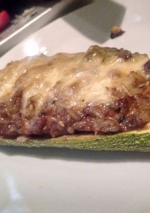 Una foto de Zucchinis rellenos
