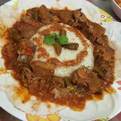ثرود بامية مع اللحم 😋-レシピのメイン写真