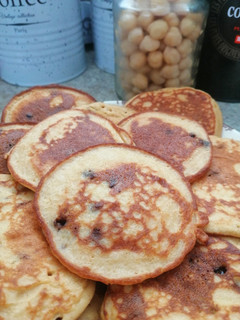 Una foto de Hot cakes de garbanzo