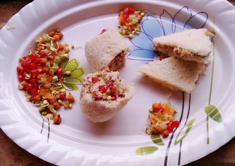 Recipe of Ultimate Curd sprout sandwich