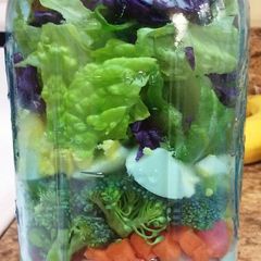 A picture of My Garden Fresh Mason Jar Salad.