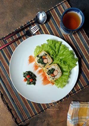 Foto resep Nasi Kelor Gulung Telur