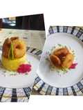 Langostinos en cama de arracachas