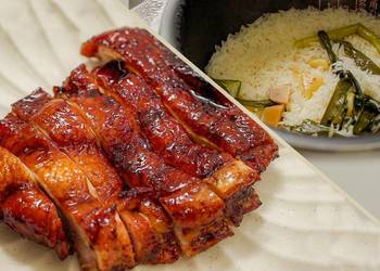 Easiest Way to Prepare Delicious Chicken Char Siu Roasted Chicken and Hainan Rice Recipe