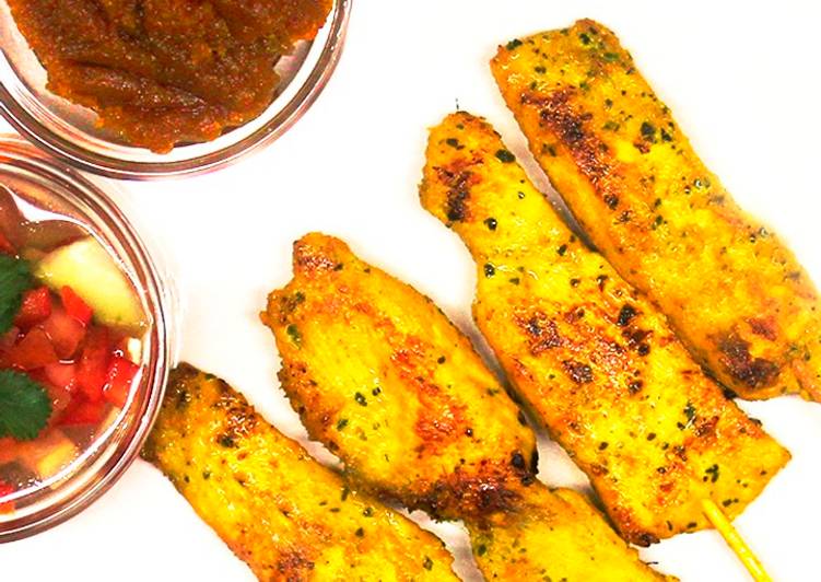 Cómo hacer pinchitos de pollo thai gai satay