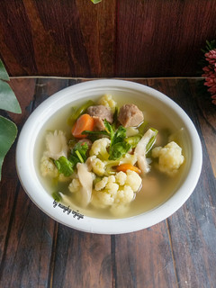 Foto resep Sup bakso kembang kol