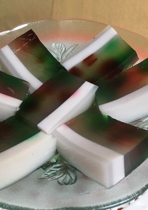 Foto resep Puding pelangi