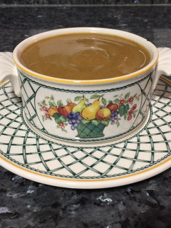 Una foto de Crema de lentejas al curry