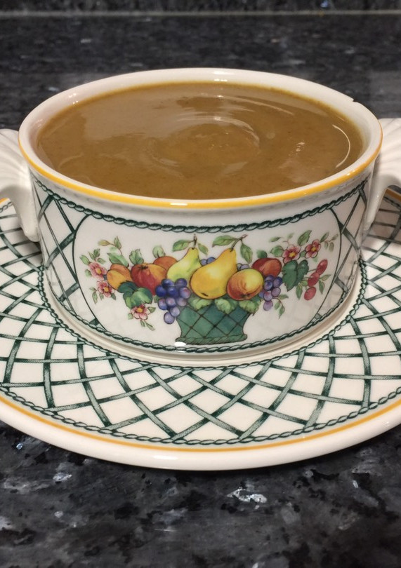 Una foto de Crema de lentejas al curry
