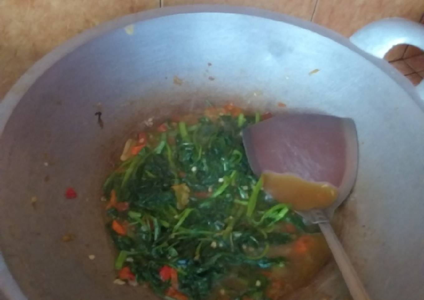 Tumis kangkung saori pedeesssss