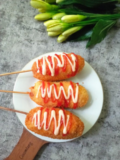Foto resep Corndog Sosis Mozzarella