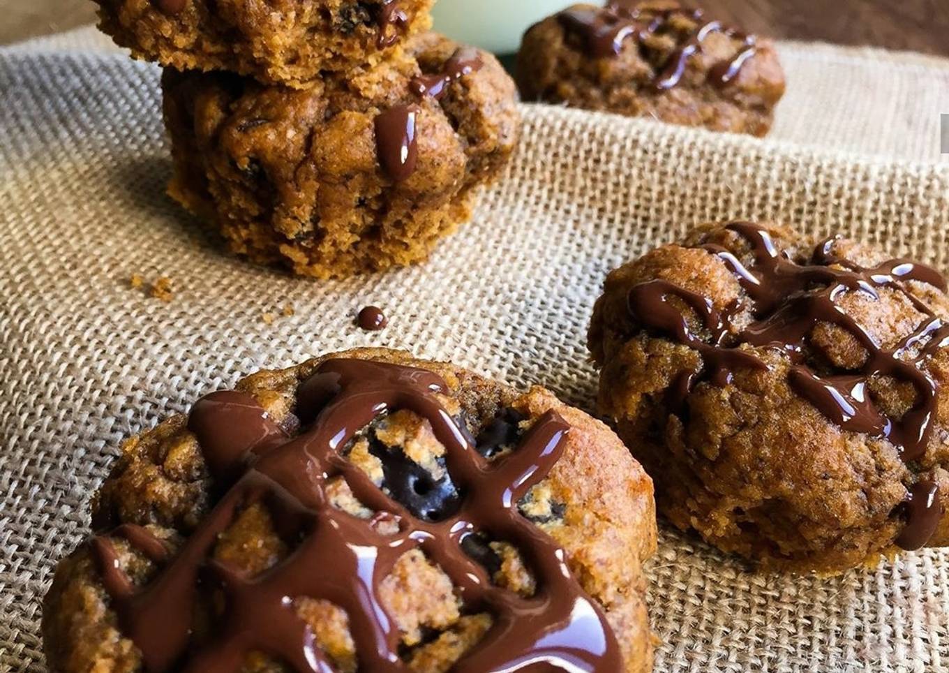 Muffins de calabaza y chocolate