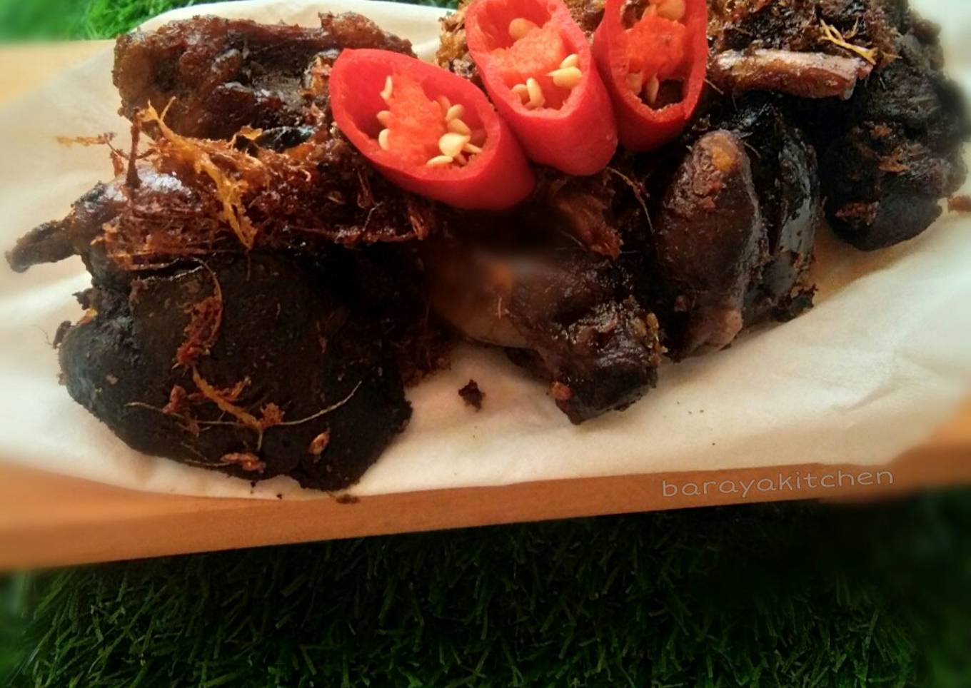 Ati ampela (ayam) goreng lengkuas
