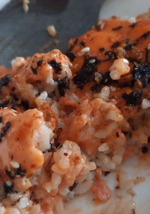 Foto resep Salmon Mentai Rice