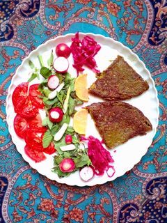 عکسی از دستور کوکو بادمجون