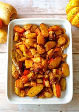Une photo de Légumes rôtis au four
