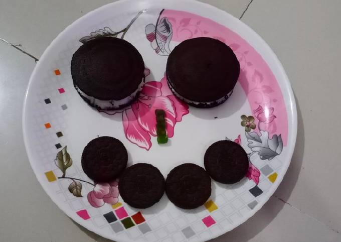 Steps to Prepare Homemade Oreo dora cake🥞