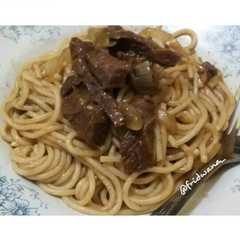 BlackPaper Beef Spaghetti (Spaghetti Lada Hitam) রেসিপির প্রধান ছবি