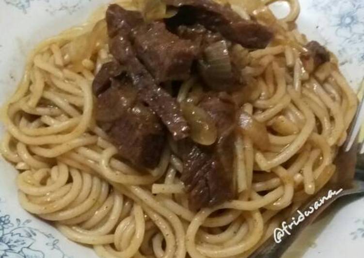 BlackPaper Beef Spaghetti (Spaghetti Lada Hitam)