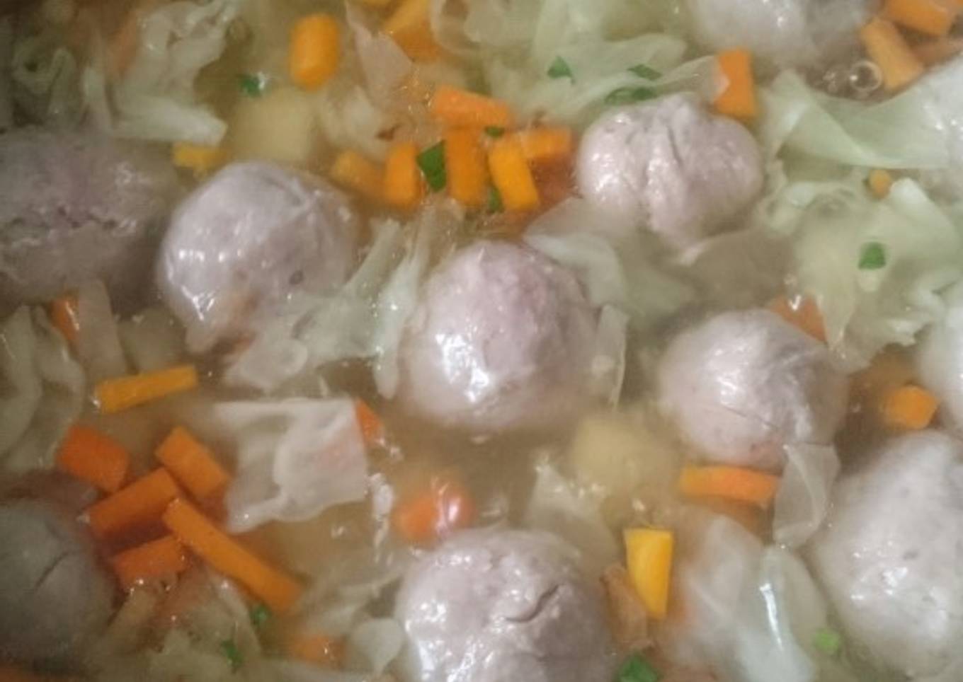 Sop Sayuran Baso Praktis