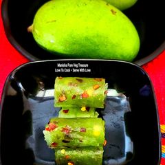 A picture of Raw Mango Papad - Raw Mango Fruit Leather Candy - Kacha Aam Papad.