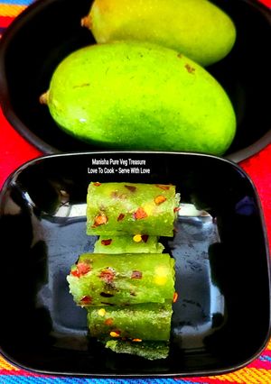 A picture of Raw Mango Papad - Raw Mango Fruit Leather Candy - Kacha Aam Papad.