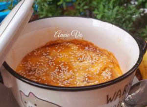 Hình của món Bánh chuối trứng nướng mè siêu đơn giản.