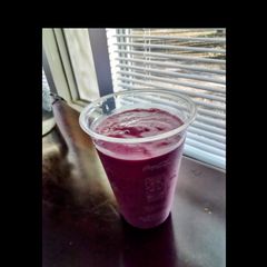 A picture of Strawberry Mango Wild Blueberry Smoothie.