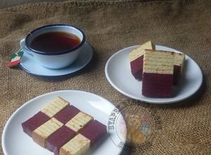 Gambar Kek Lapis Red Velvet Vanila