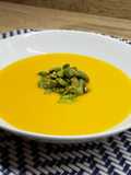 Crema de zanahoria con habitas