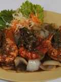 กุ้งลายทอดผัดกระเทียมพริกไทย