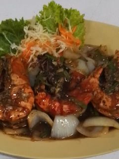 รูปของ กุ้งลายทอดผัดกระเทียมพริกไทย