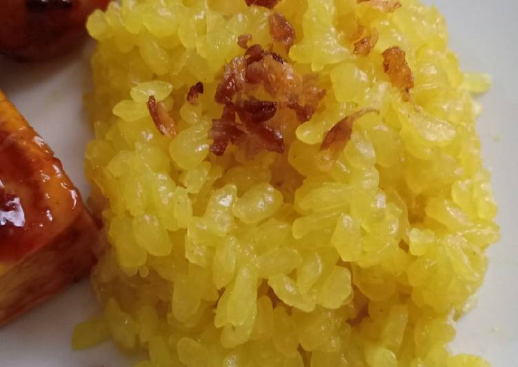 Cara Membuat Nasi Kuning Shirataki, untuk diet low carb Anti Gagal
