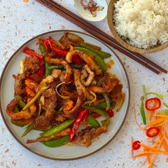 A picture of Sweet and spicy crispy pork.