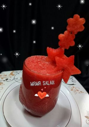 صورة لوصفة عصير البطيخ 🍹🍉