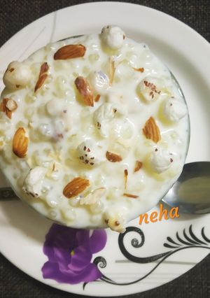 A picture of Sabudana Dry fruits Kheer for Fasting😋😋.