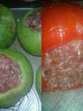 Pimiento y zapallitos rellenos 🍽🍷
