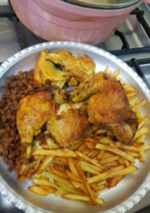عکسی از دستور پلو مرغ عربی (مطبگ مرغ)🍗