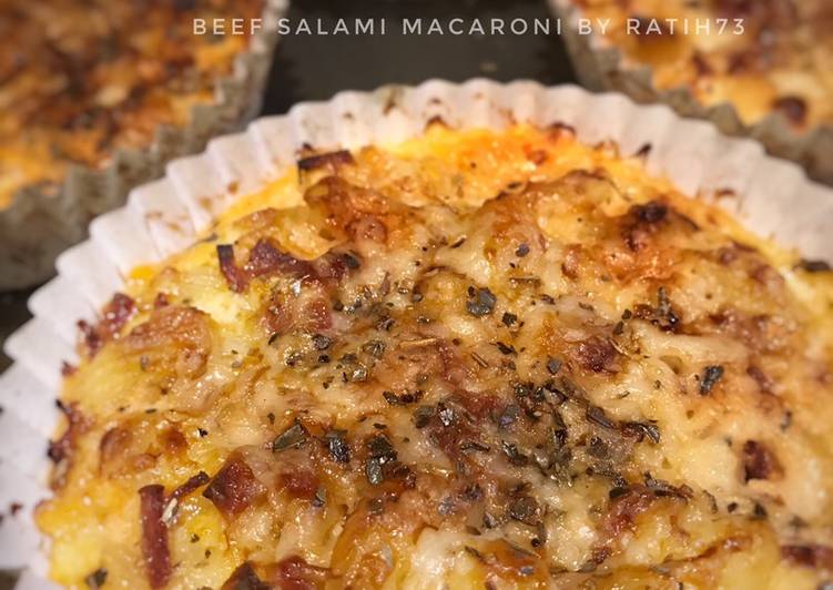 Beef Salami Macaroni Bekal Anak dan Suami