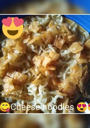 A picture of Spicy Cheesey noodels.