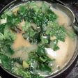 Chinese greens with sole soup