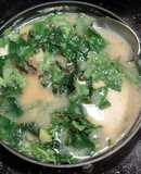Chinese greens with sole soup