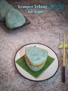 Foto resep Lemper Telang (Onigiri) isi Ayam
