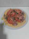 Tortilla vaga de Puerros y Cebolla Roja