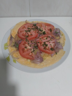 Una foto de Tortilla vaga de Puerros y Cebolla Roja