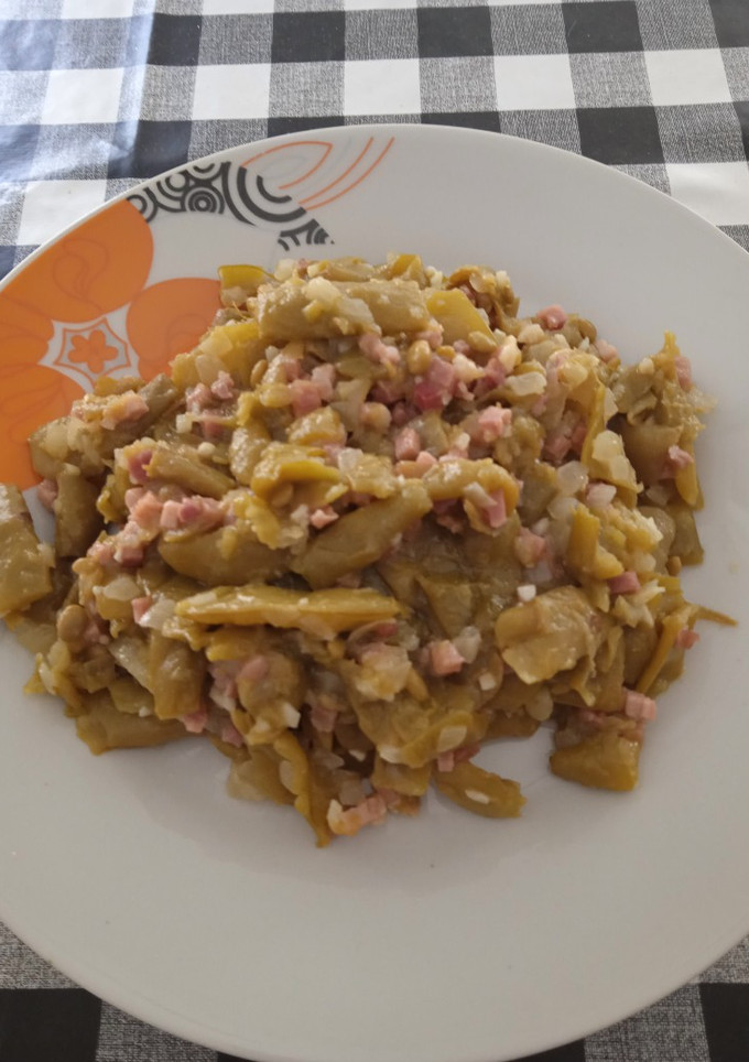 Una foto de Judías verdes salteadas con jamón
